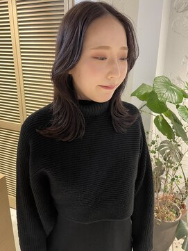 コフィー バイ メルト 吉祥寺(cofy by melt) 【松本咲花】前髪なし韓国風くびれヘア/ラベンダーグレージュ