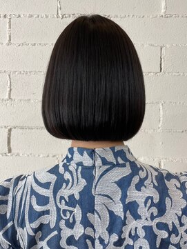 アトリエ ミム 二子玉川店(atelier mim) 丸みショート　ショートボブ　黒髪　髪質改善　縮毛矯正