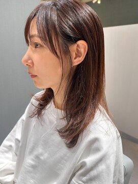 アム(amu) ミディアムレイヤー/ロングレイヤー/ブラウンカラー