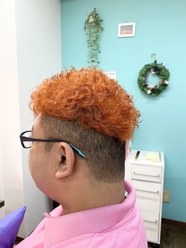 ブレス ヘアアンドスパ 湘南台(bless hair spa) パンクオレンジメンズスタイル