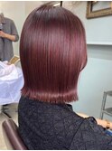 黒髪ボブルフネビージュ小顔ワンレン