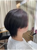 センター分けウルフ