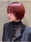 髪質改善/ワインレッド/ボブ/ミニボブ/似合わせカット