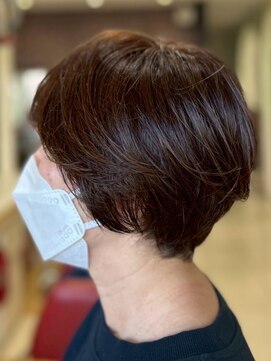 ヘアークリアー 春日部 ミセス 大人かわいい丸みショートスタイル 白髪染め