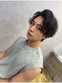 メンズ/黒染め/韓国/銀座men's/メンズ/ニュアンスパーマ/黒染め
