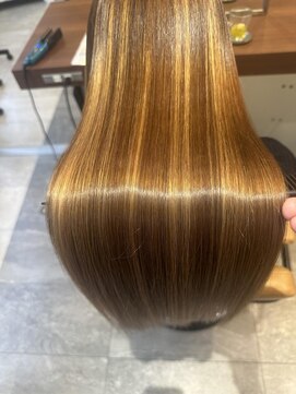 エイクス ヘア デザイン×美髪クリニック 千葉(AQs hair design) くびれヘア/アプリコットオレンジ/夏/髪質改善[千葉駅]