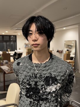 ポール(pole) メンズセンターパートウルフ！