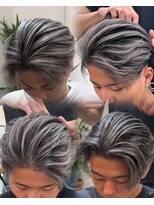 ステラ(STELLA)&nbsp;センターパート/メンズバレイヤージュ/外国人風カラー