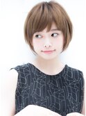 Say.ショートボブ丸みショートヘーゼルグレージュオリーブグレー