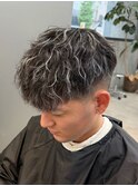 メンズ波巻きツイストスパイラルパーマツーブロック八王子