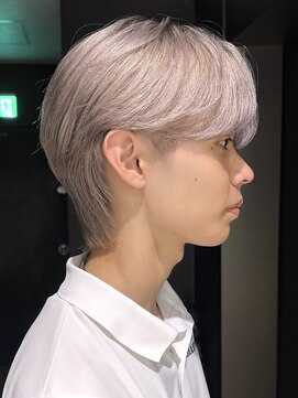 サンクマーケット 渋谷(cinq MARKET) メンズブリーチマッシュハイトーンダブルカラーベージュカラー