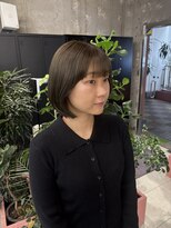 キャラハーフ 池袋東口店(KYARA HALF)&nbsp;オリーブブラウン/ミニボブ