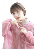 王道ショートでイメチェン×ペールベージュカラー20代30代40代