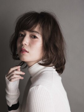 カッファ 東銀座(CUFFA) 【CUFFA】無造作カールデザインカラー大人ボブ東銀座築地新富町