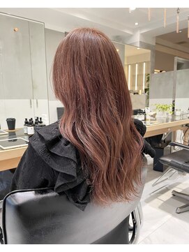 ガリカ(Gallica kinshicho) 【有坂映哉】透け感ふわっとピンクベージュ/フェミニンロング