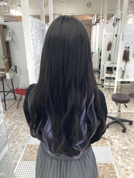 ハイエクステンション 京都駅前店(Hi-Extension) ブラック×アイスブルー▼miho013