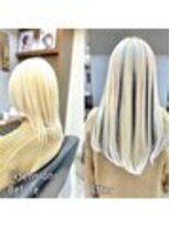 ディア(.eer)&nbsp;ブロンドヘア×シールエクステ/ローライトMIX/エクステメッシュ