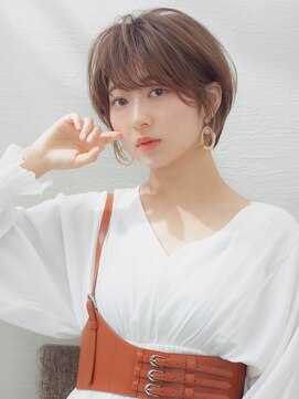 アフロート ディル(AFLOAT D'L) 大人かわいい 小顔 ショートボブ ひし形シルエット グレージュKI