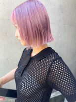 エミス バイ メルト 吉祥寺(emis by melt)&nbsp;【堀惠】切りっぱなしボブブリーチ20代30代40代ピンクラベンダー