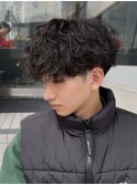 シャドウパーマメンズマッシュウルフカット大阪シャドウパーマ