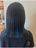 インナーカラー☆ブルー