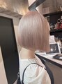 ペレ アネックス 大阪梅田茶屋町店(PELE ANNEX)&nbsp;切りっぱなしボブに透明感ハイトーンで“こなれ感”をプラス♪
