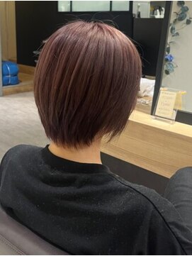 インフィニティー 水天宮前店(Infinity) 【大人可愛い】柔らかピンクベージュ×丸みショートボブ