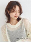 小顔似合わせ韓国ミディアムレイヤーウルフ大人くびれイメチェン