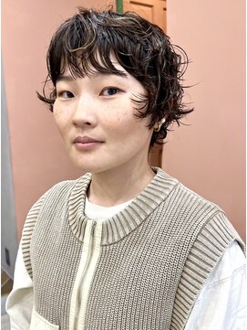 イギー(igggy) マッシュショート　パーマ　デジタルパーマ　ショート　レイヤー