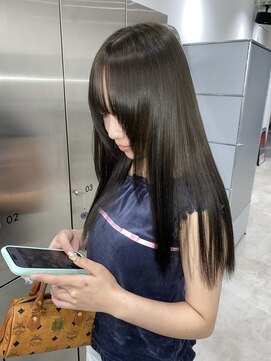 イル 天神大名店(ill) ブリーチなしダブルカラー/オリーブグレージュ