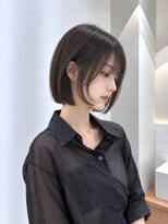 フォト 新宿三丁目(foto)&nbsp;地毛風縮毛矯正韓国風顔まわりレイヤー小顔ボブ切りっぱなしボブ