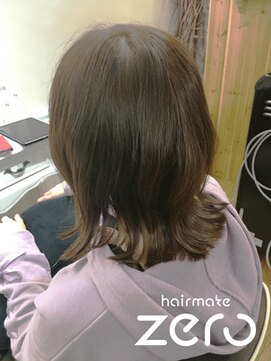 ヘアメイクゼロ 坂戸駅前店(hairmake zero) オージュア 外はねウェーブ ライトベージュ