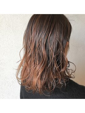 アコット(Acotto.) オレンジベージュ ハイライト デザインカラー