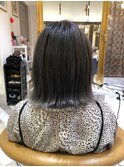 ぱつっとボブ☆ダブルカラー　グレージュ　西田大樹