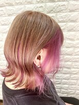 フィックスヘアー 梅田店(FIX-hair) インナーカラーボブ/ピンク