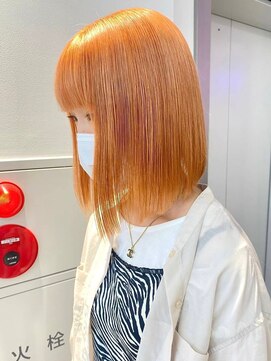 ゲーム 原宿店(GAME) ダブルカラーオレンジベージュカラーケアブリーチ韓国ハイトーン