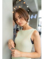 ケアリー 流山おおたかの森(Carelly)&nbsp;大人かわいい前髪セシルカットココアブラウンフリンジウェーブ