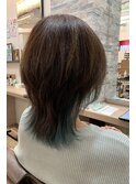 ウルフカット　インナーカラー