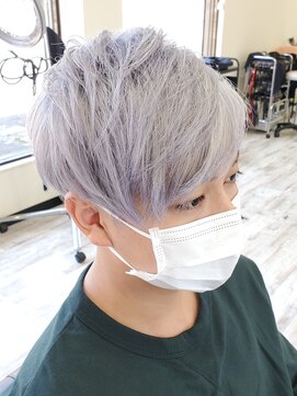 スタジオケイ 清原店(Studio K) 【メンズ】マッシュ&ホワイトシルバーカラー