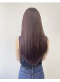 前髪 『ブリーチ無し』透明感アップ!パープルブラウン 小岩