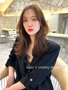 サイン 表参道(SIGN) ザクザクレイヤーカット巻き方簡単ミディアムロング韓国表参道