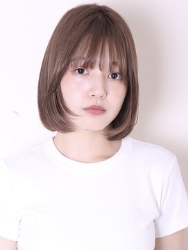 ヨファ ヘアー(YOFA hair) デザインカラーレイヤーカットウェットヘアオリーブベージュ0704