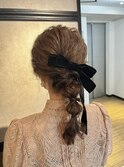 結婚式編みおろしヘアセット♪♪