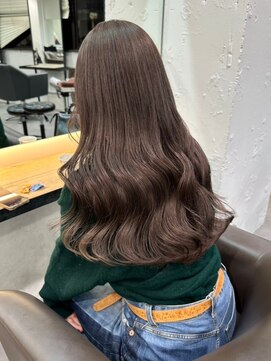 ベレーザ 渋谷(BELEZA) 11567黒髪グレーアッシュ韓国風巻き姫カットレイヤーワンカール