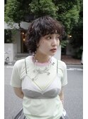 外国人風ウルフパーマ　くせ毛風パーマ　レイヤーパーマ