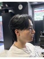 アウル 心斎橋(owl)&nbsp;フェザーパーマ/フェザーショート/ニュアンスパーマ/黒髪/men's