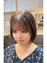 ビビット 大宮店(Vivid)&nbsp;ボブ／ハイライト／ベージュ／サイドバング