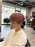 くすみピンクオレンジ