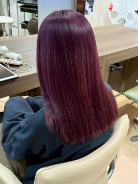 アウラ(AURA) 盛岡駅ブリーチカラーハイトーンカラー顔周りレイヤーカット◆