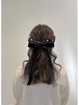 ふんわりハーフアップアレンジ